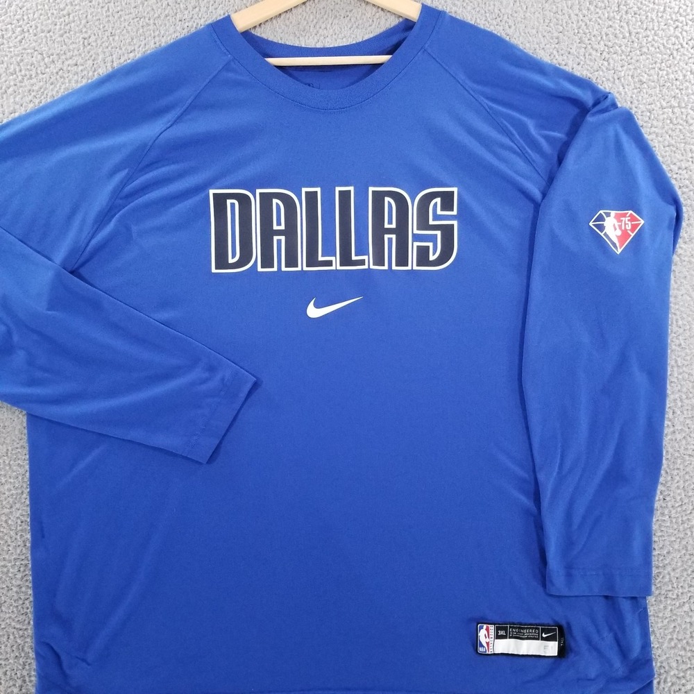 Dallas Mavericks Nike Shirt 3XL TALL Blue Pregame Player Issued Boban Marjanovic
